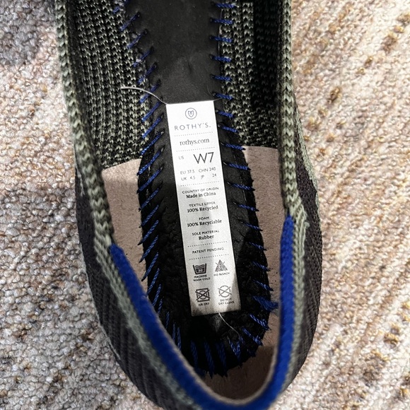 Rothy’s The Point Olive Green, Sz 7 - Picture 3 of 3